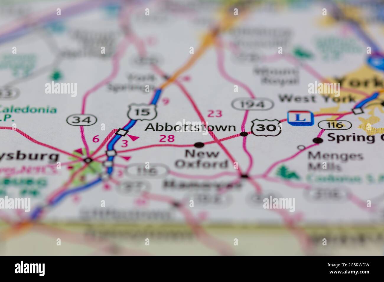 Map of abbottstown hires stock photography and images Alamy