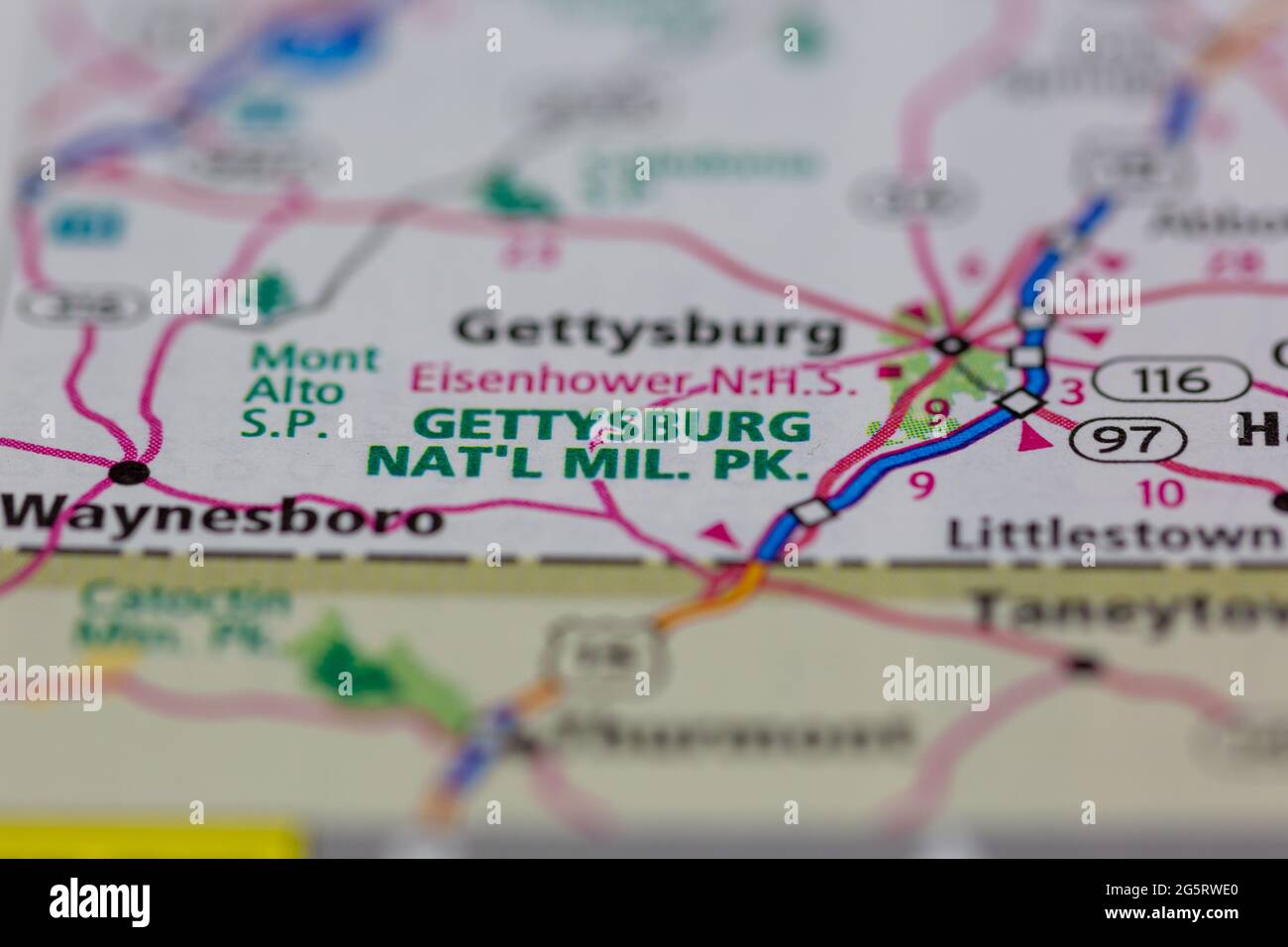 Gettysburg national park map hires stock photography and images Alamy