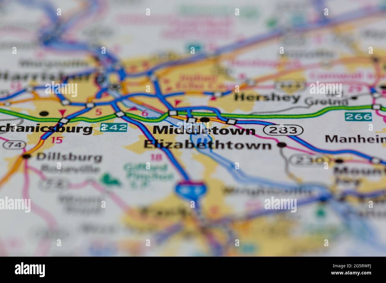 Middletown Pennsylvania USA shown on a Geography map or Road map Stock Photo Alamy