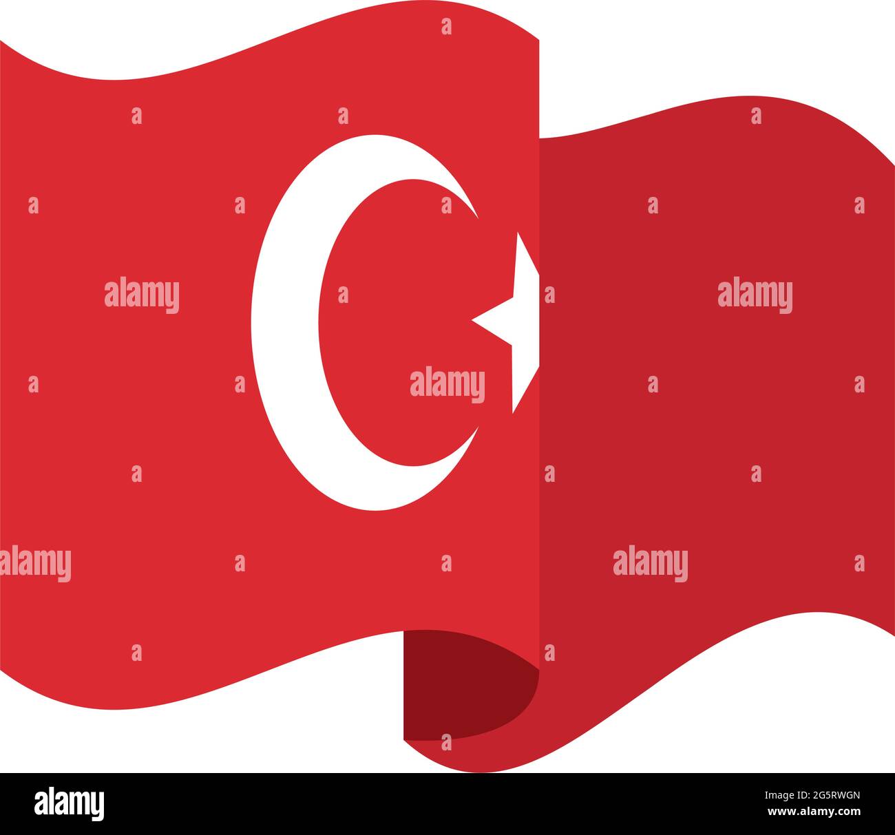 turkey flag waving Stock Vector Image & Art Alamy