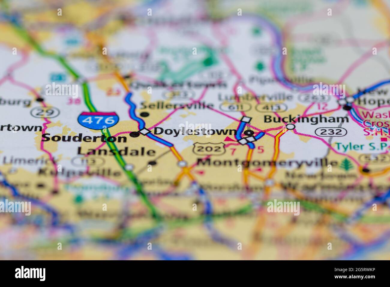 Doylestown pennsylvania map hi-res stock photography and images - Alamy
