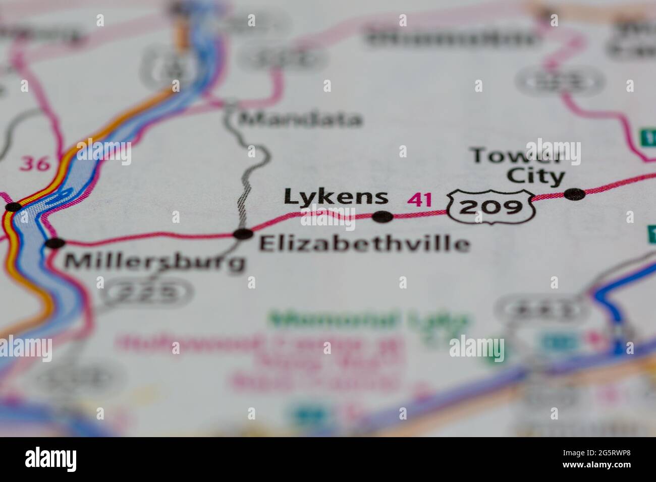Lykens pennsylvania map hires stock photography and images Alamy