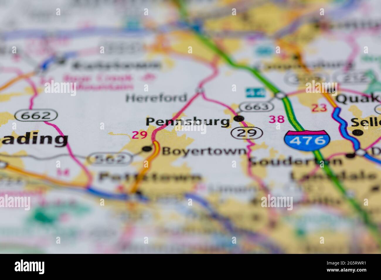 Pennsburg pennsylvania map hires stock photography and images Alamy