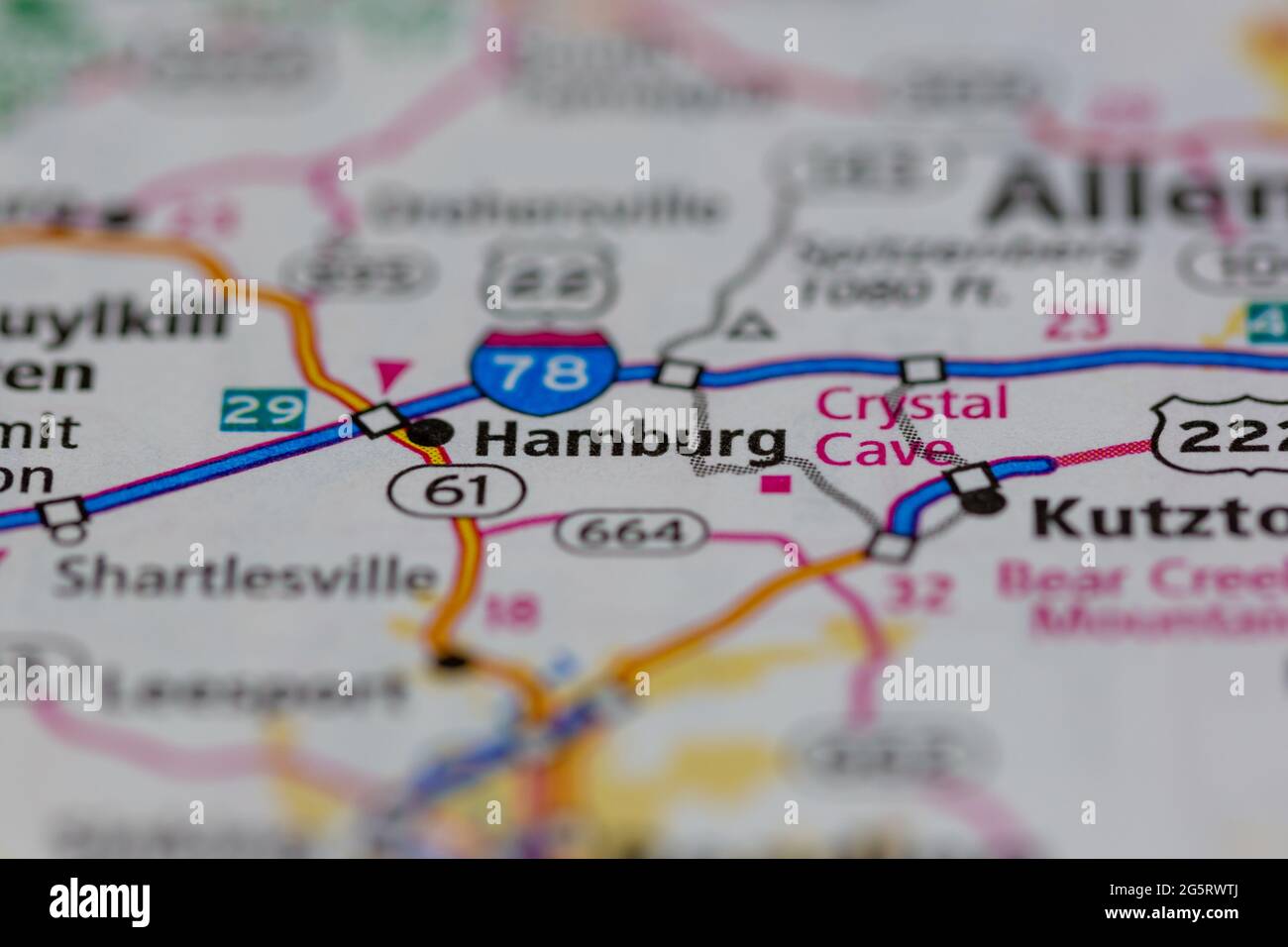 Hamburg pennsylvania map hi-res stock photography and images - Alamy
