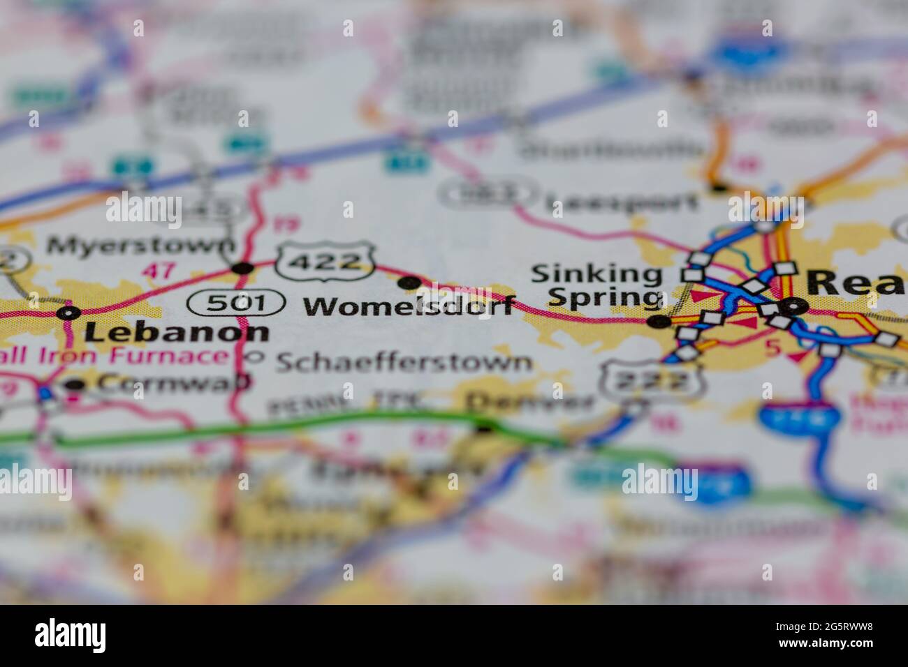 Womelsdorf on a map hires stock photography and images Alamy