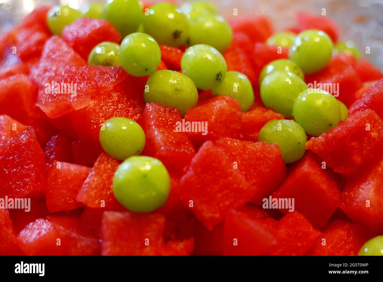 Watermelon and Green Grapes Stock Photo Alamy