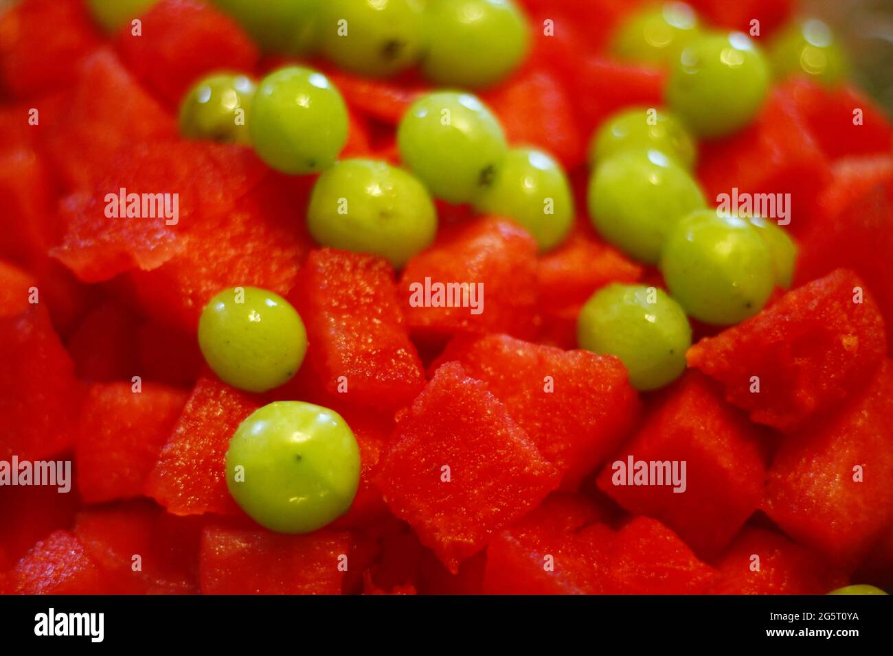 Watermelon and Green Grapes Stock Photo Alamy