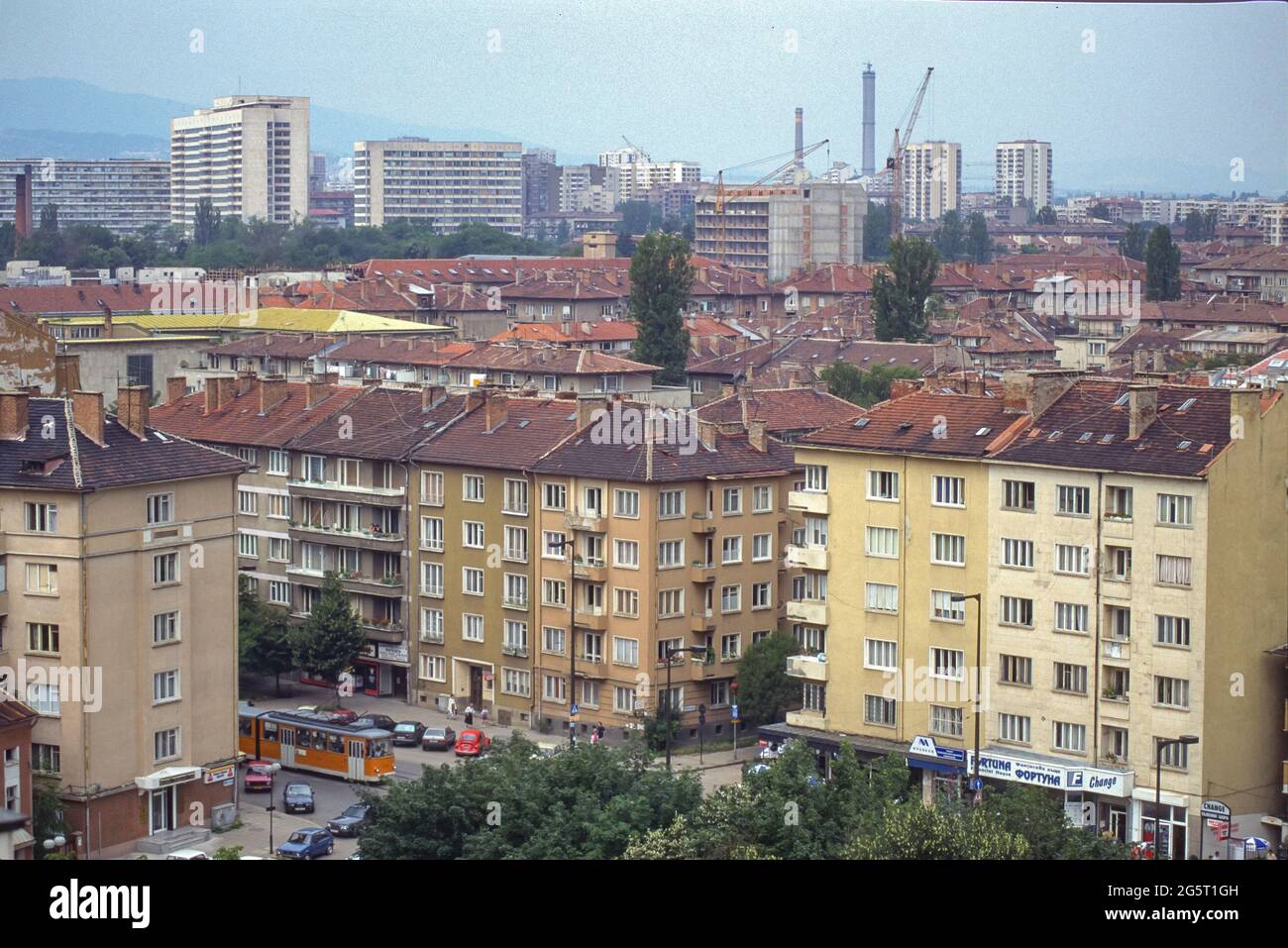 SOFIA, BULGARIA - Residential buildings in central Sofia. Stock Photo