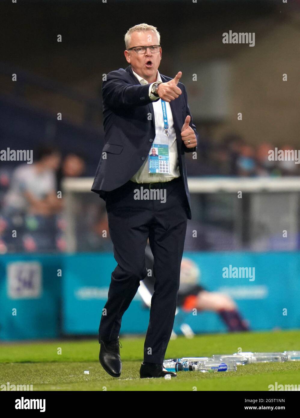 Sweden manager Janne Andersson during the UEFA Euro 2020 round of 16 match at Hampden Park, Glasgow. Picture date: Tuesday June 29, 2021. Stock Photo