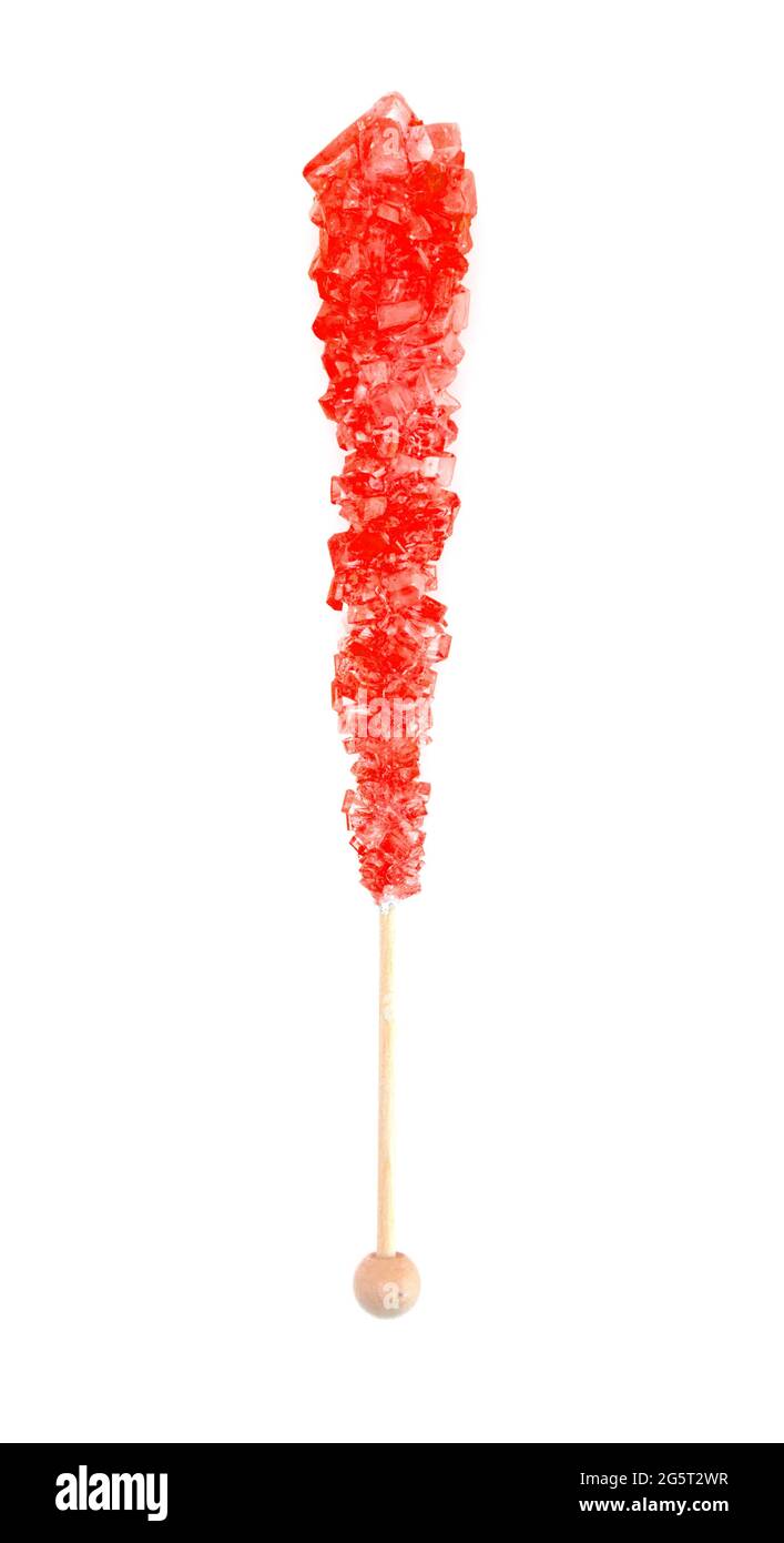 Sweet Red Rock Candy on a Stick Stock Photo Alamy
