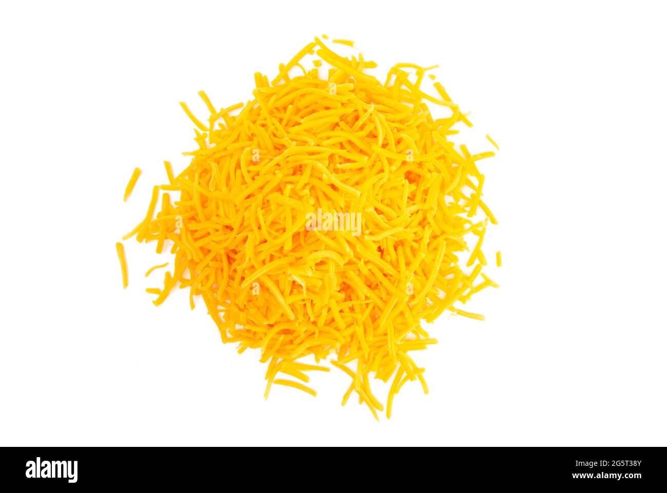Grated cheddar cheese pile Cut Out Stock Images & Pictures - Alamy