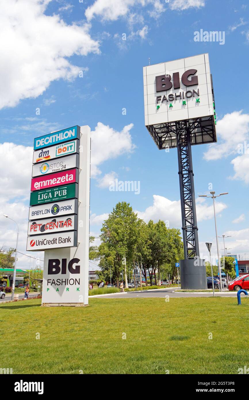 Belgrade, Serbia May 29, 2021 Exterior of modern Big fashion