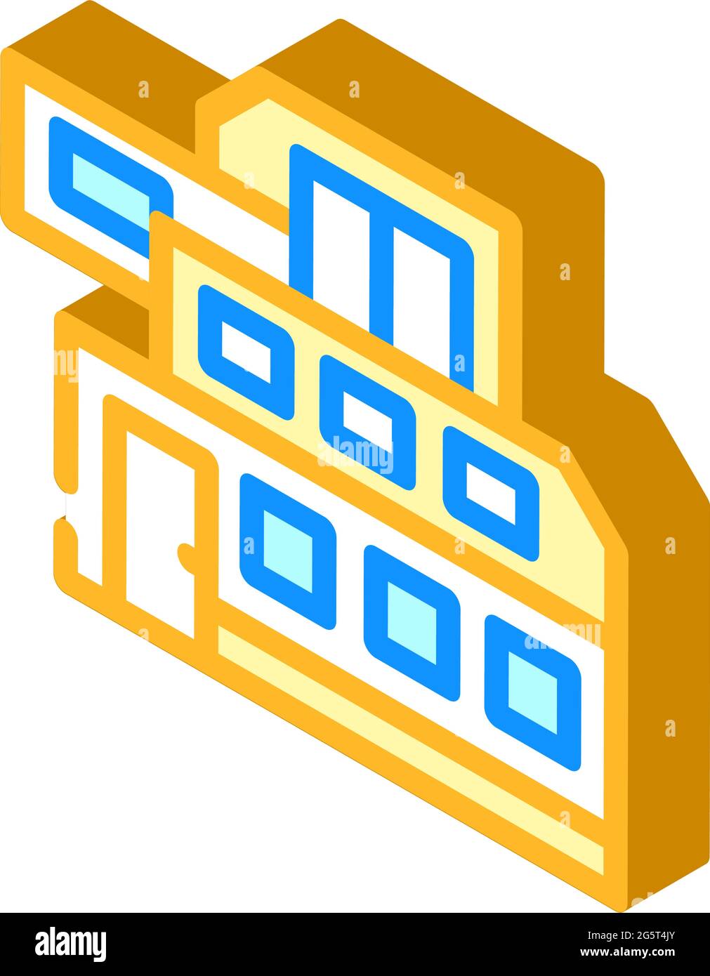 modern house building isometric icon vector illustration Stock Vector ...