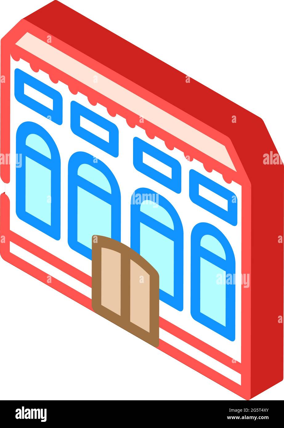 residence house isometric icon vector illustration Stock Vector Image ...