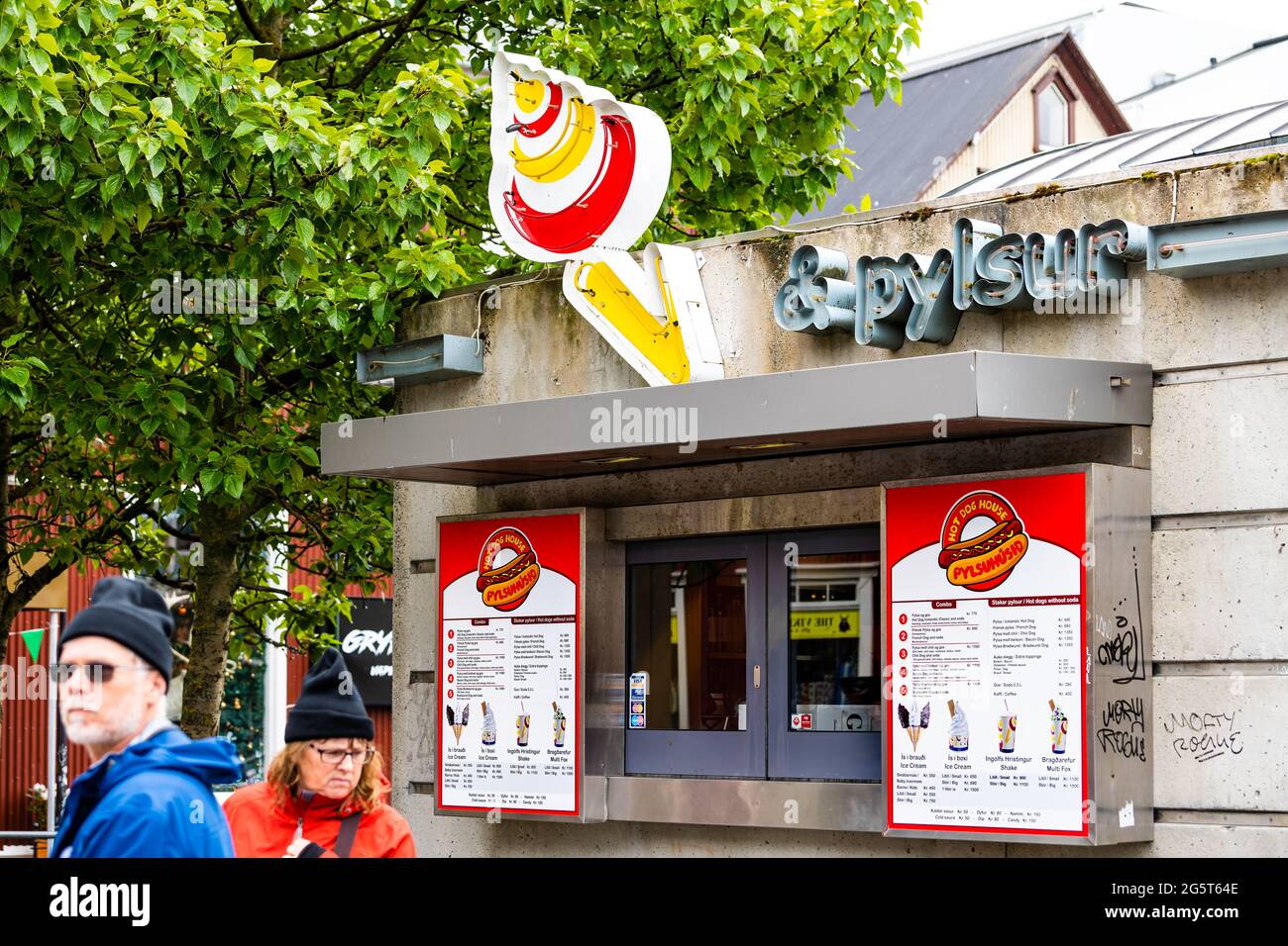 Reykjavik, Iceland June 19, 2018 Road street square in center of