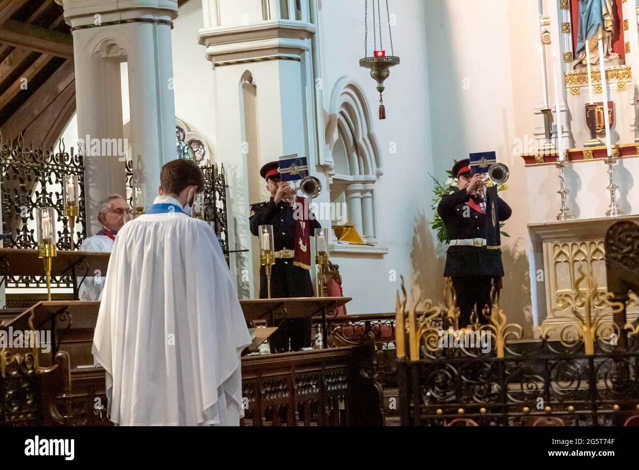 Brentwood Essex, UK. 29th June, 2021. Reverend Matthew Austin, a