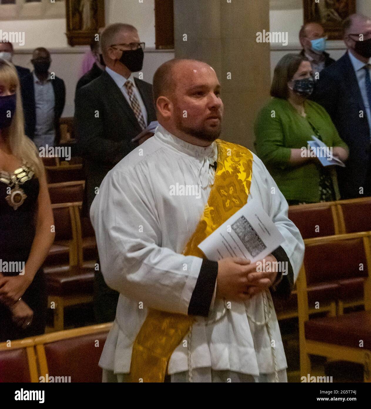 Brentwood Essex, UK. 29th June, 2021. Reverend Matthew Austin, a