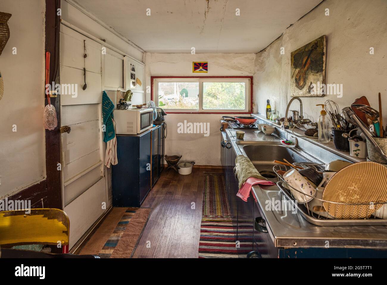 Kitchen Interior Of An Old House Stock Photo Alamy