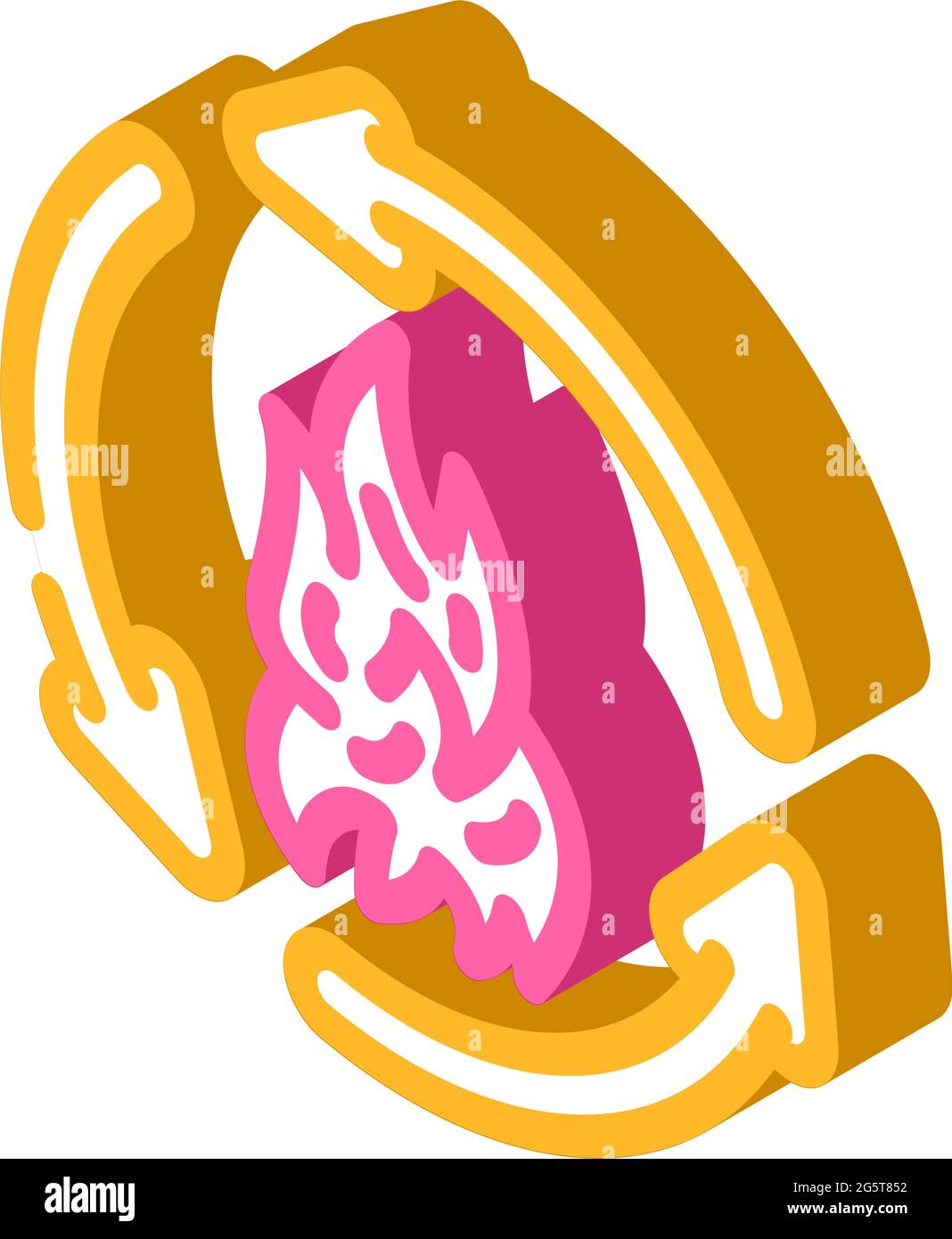 human metabolism, calorie content isometric icon vector illustration ...