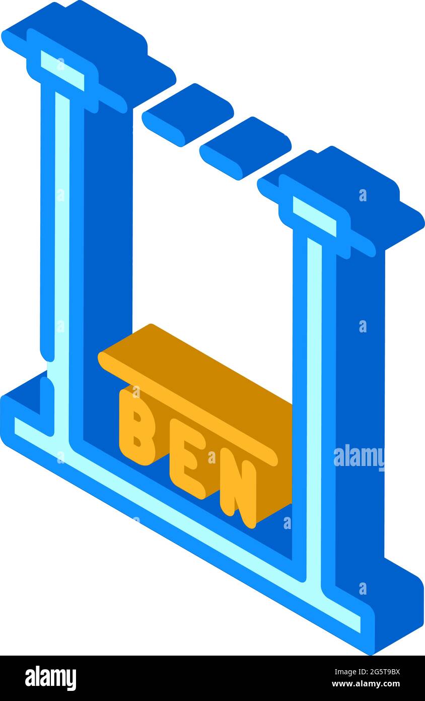 height control parking gate isometric icon vector illustration Stock