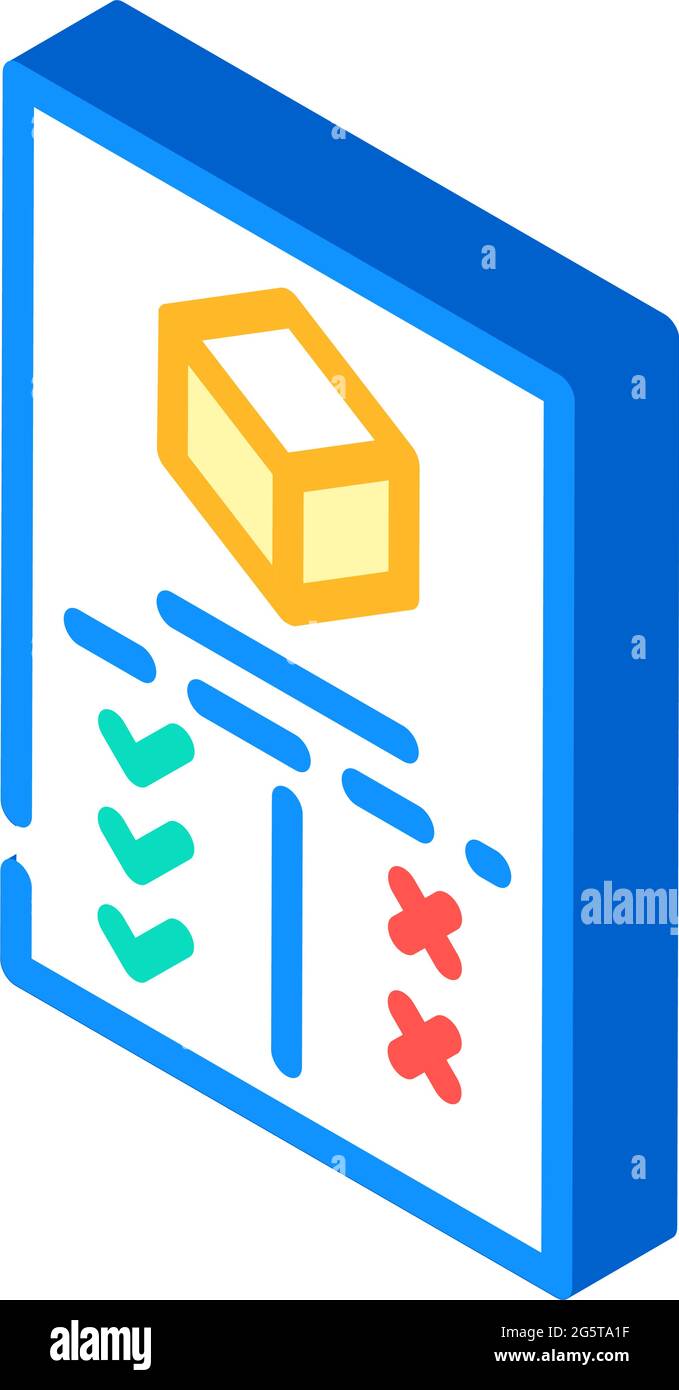 analysis plus and minus production isometric icon vector illustration ...