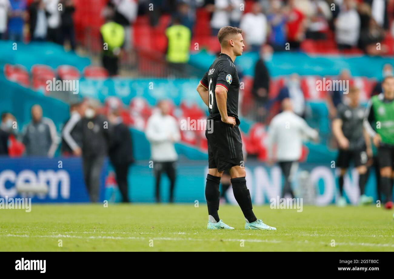 London, Britain. 29th June, 2021. Germany's Joshua Kimmich looks dejected  after the round of 16 match between England and Germany at the UEFA EURO  2020 in London, Britain, on June 29, 2021.