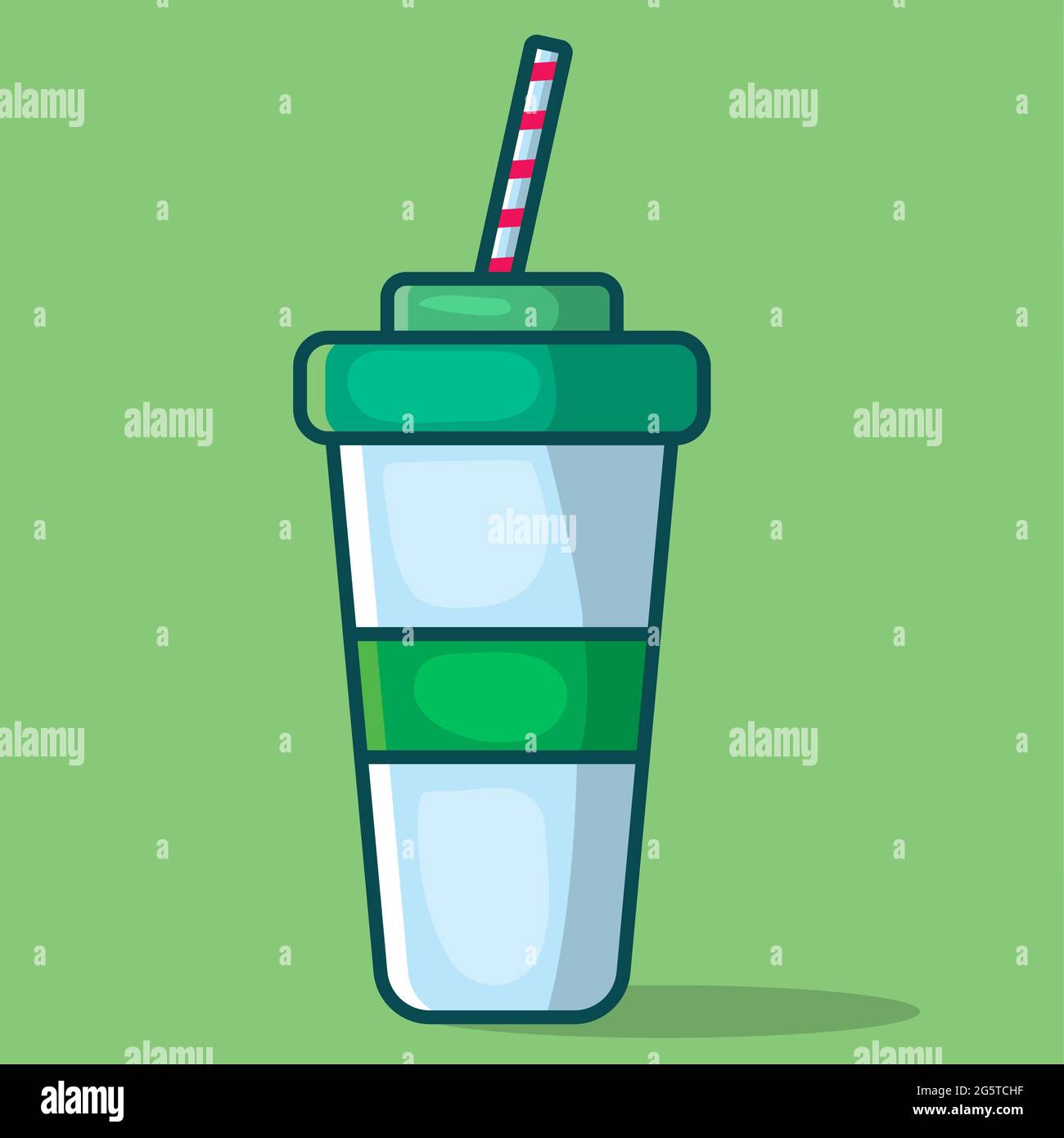 instant cup tea vector illustration in flat style Stock Vector
