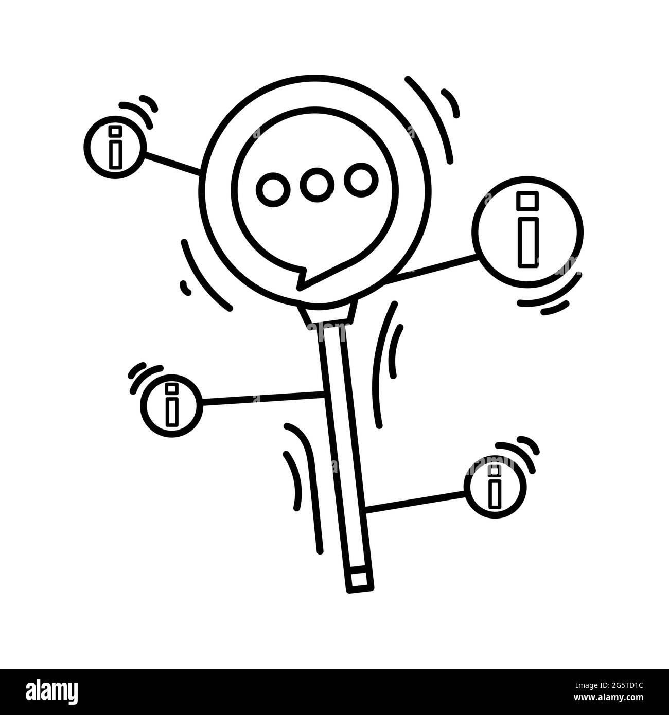 Ecommerce information icon. hand drawn icon set, outline black, doodle ...