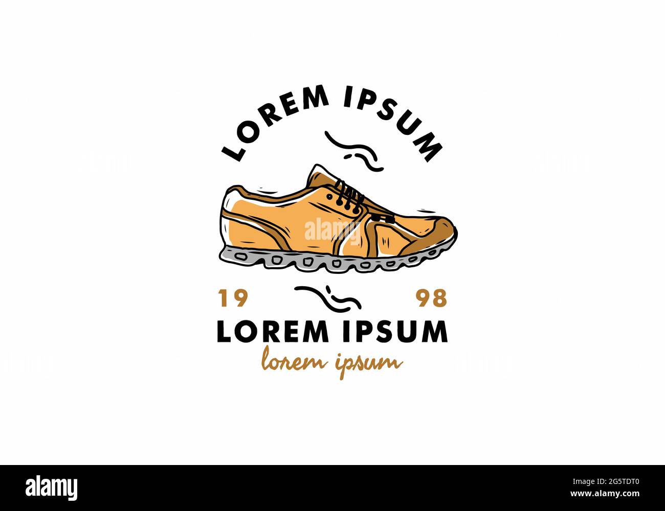 illustration drawing of orange shoes design Stock Vector Image & Art ...