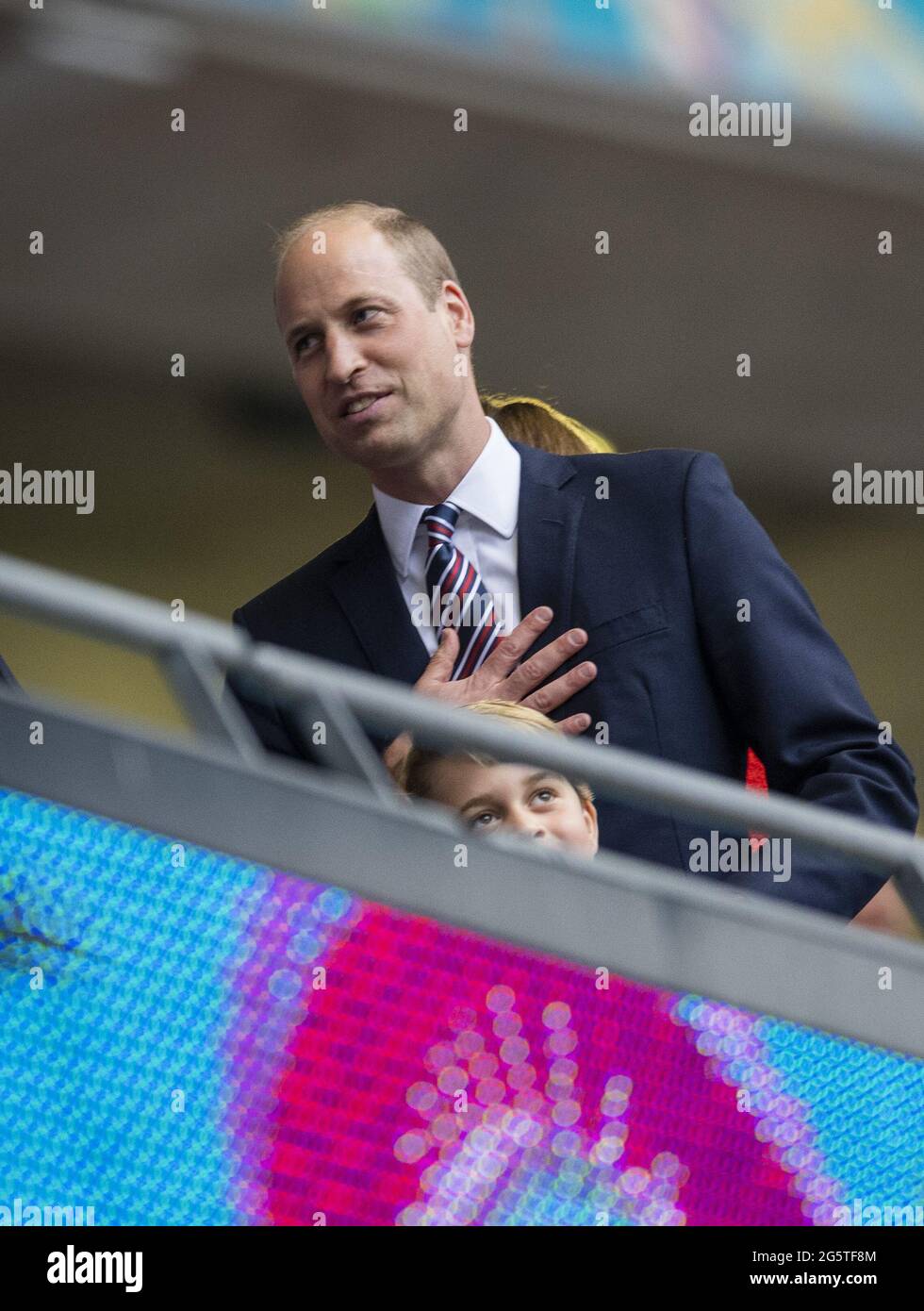 Prinz William und Sohn George of Cambridge,  England - Deutschland  London, 29.06.2021, Fussball, Saison 2020/21  Foto: Moritz Müller  Copyright (nur Stock Photo