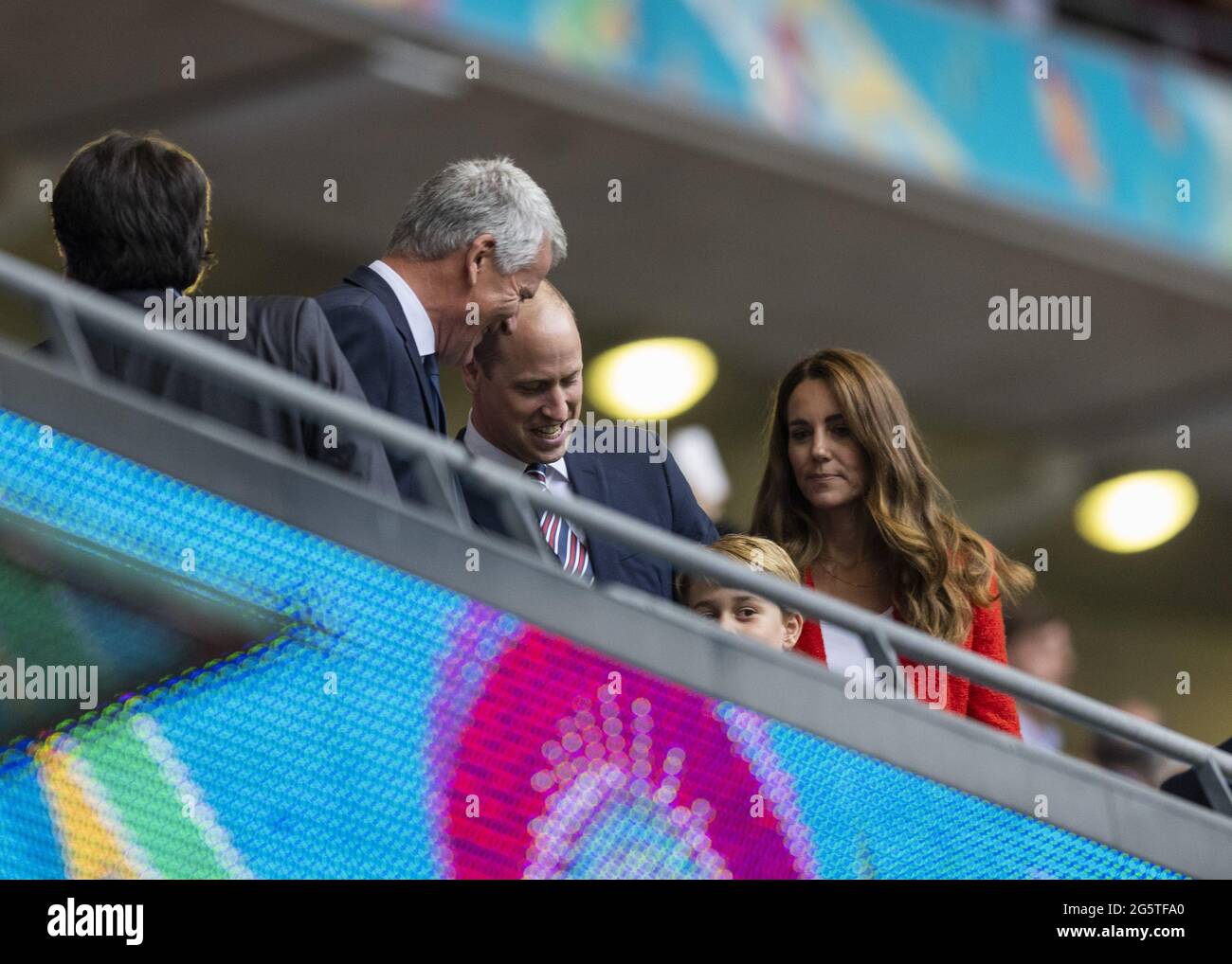 Prinz William, Sohn George of Cambridge und Ehefrau Catherine  England - Deutschland  London, 29.06.2021, Fussball, Saison 2020/21  Foto: Moritz Mülle Stock Photo