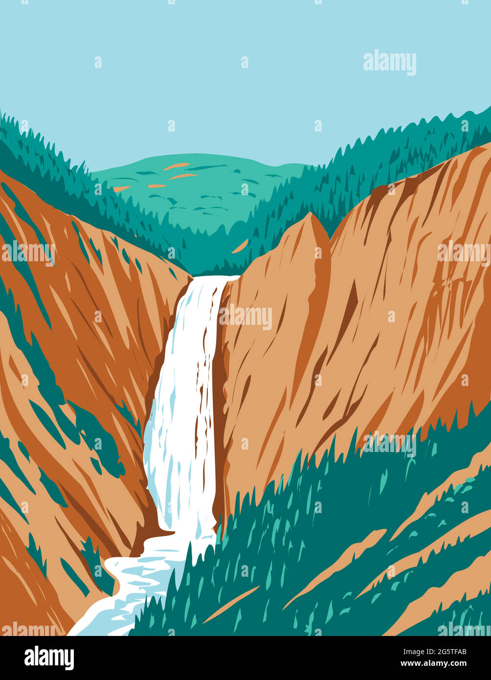 Yellowstone park poster Stock Vector Images Alamy