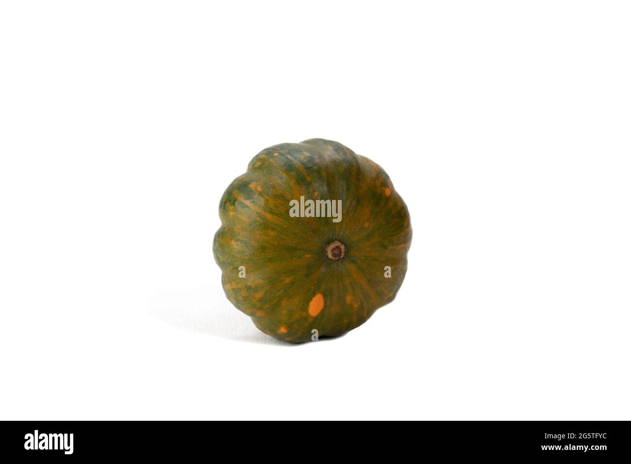 small green orange decorative pumpkin isolated on white background ...