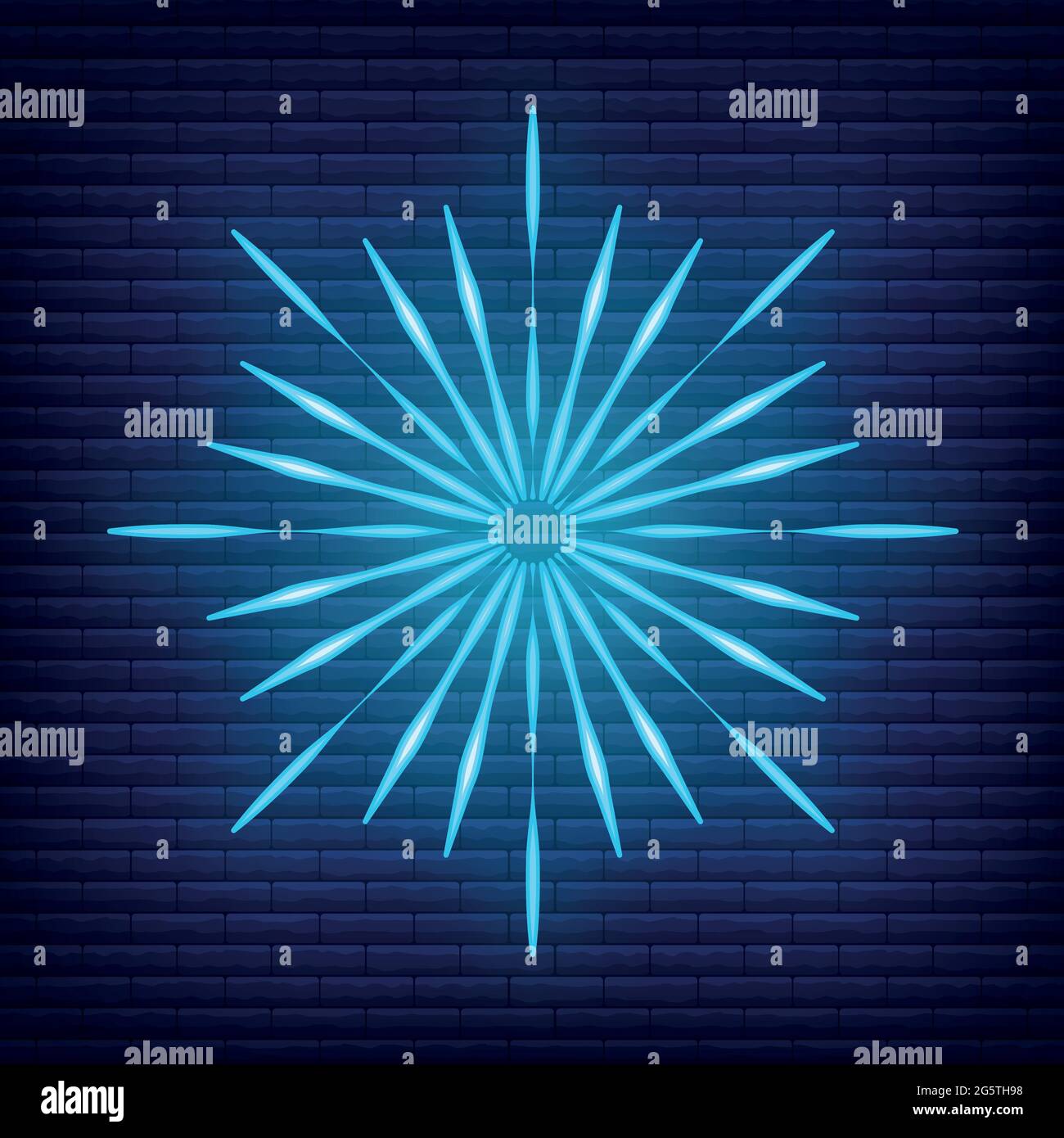 Retro design light sunburst neon style glow geometric shape, vintage ...