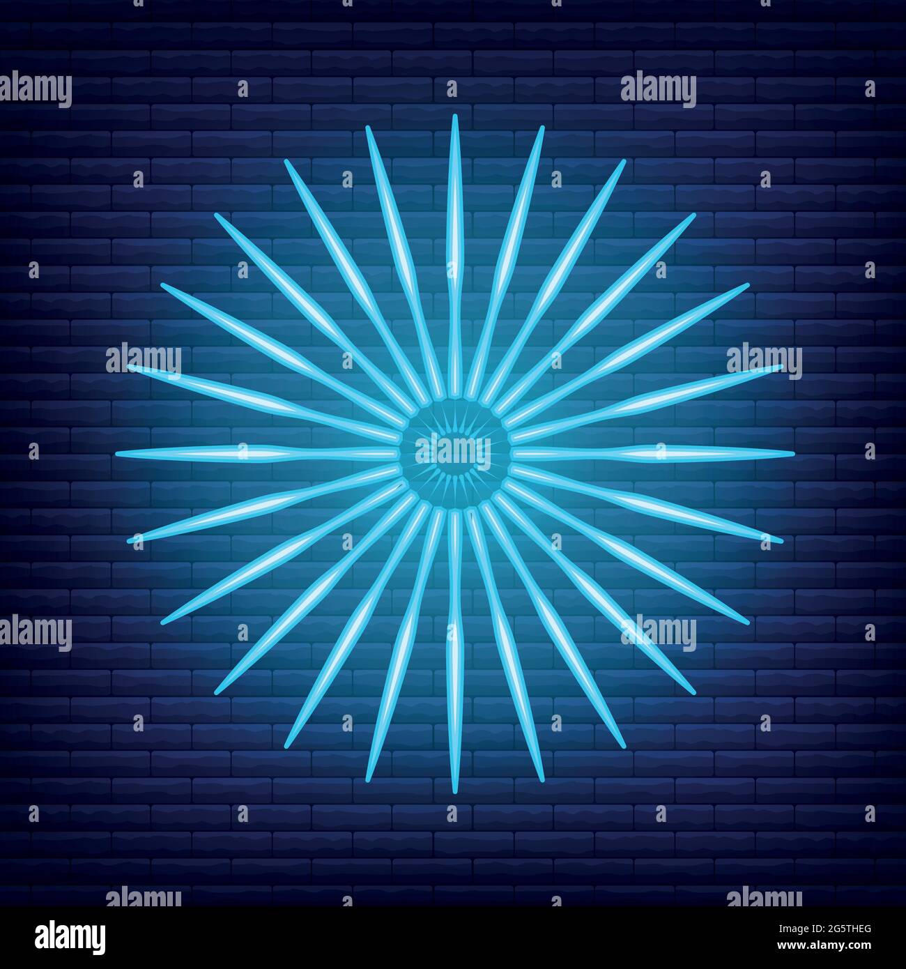 Retro design light sunburst neon style glow geometric shape, vintage ...