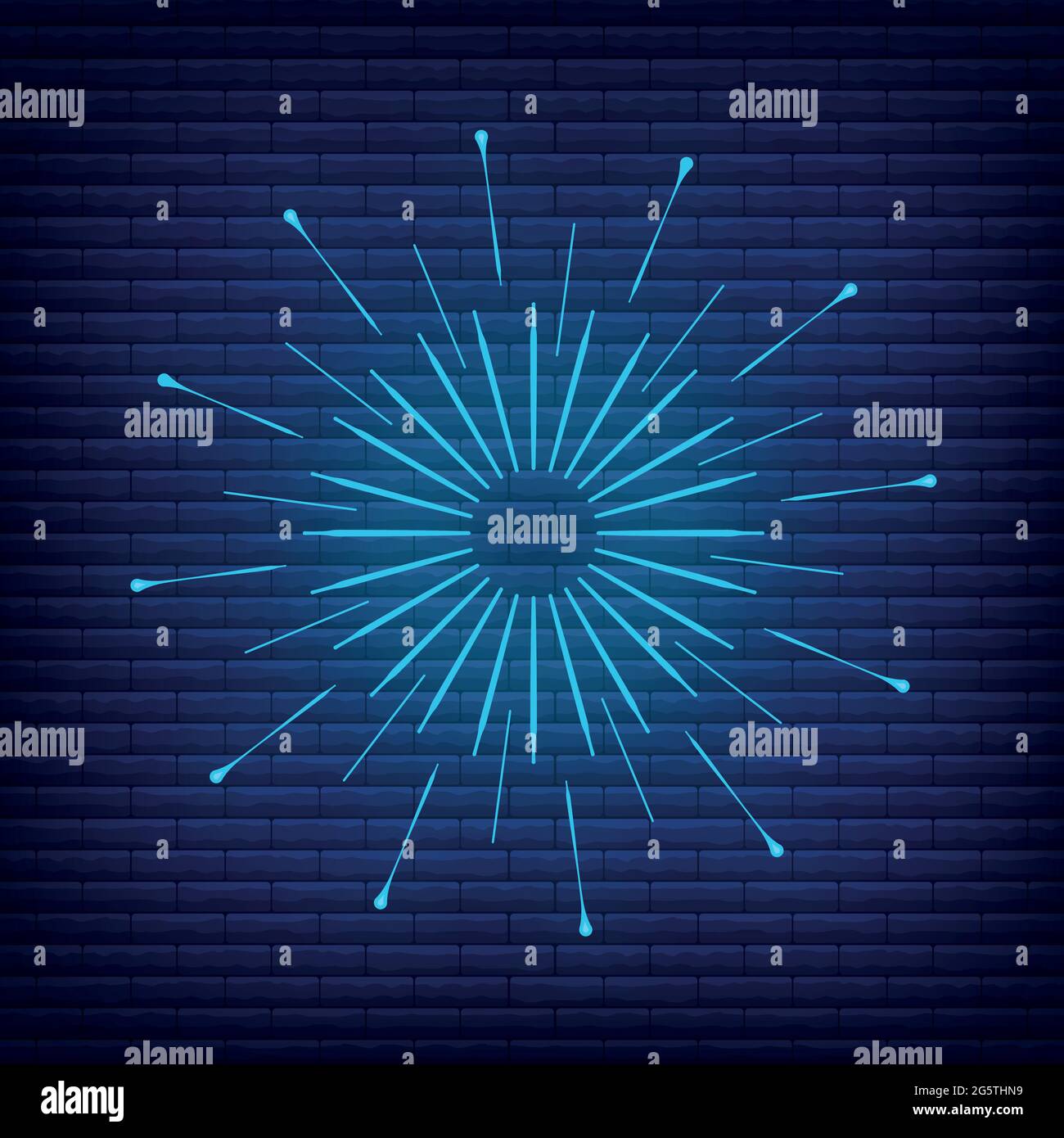 Retro design light sunburst neon style glow geometric shape, vintage ...