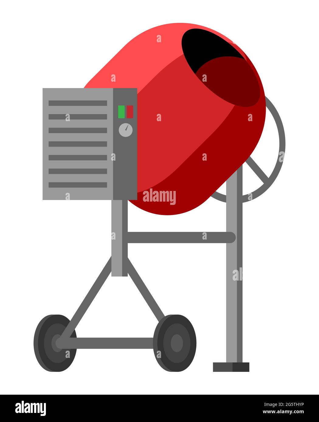 Concrete Mixer Icon Isolated on White Stock Vector Image & Art Alamy