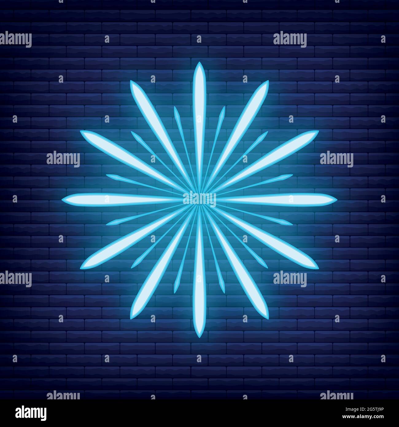 Retro design light sunburst neon style glow geometric shape, vintage ...