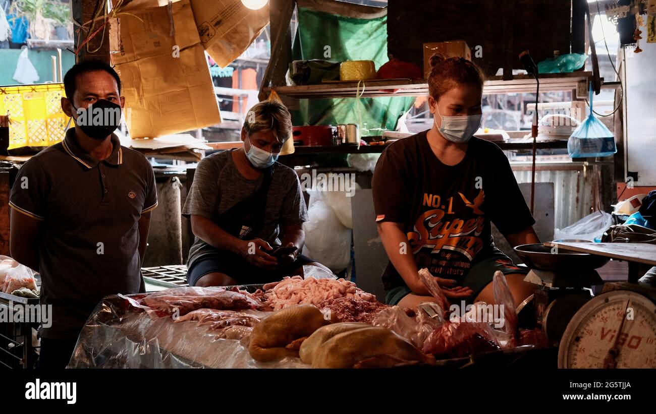 Meats Klong Toey Market Wholesale Wet Market Bangkok Thailand largest food distribution center in Southeast Asia Stock Photo