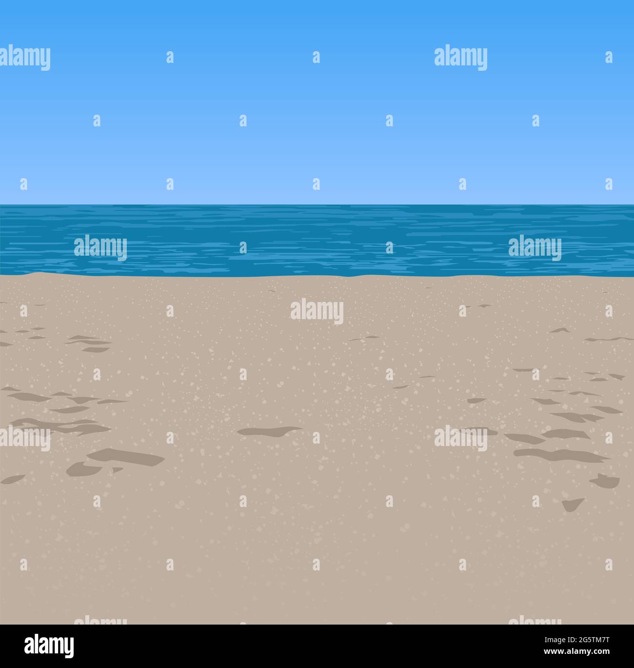 Sandy Beach and Sea Stock Vector Image & Art - Alamy