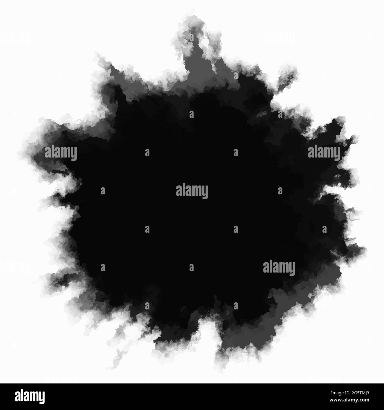 Ink drop. Round, ragged inkblot. Vector illustration Stock Vector Image ...