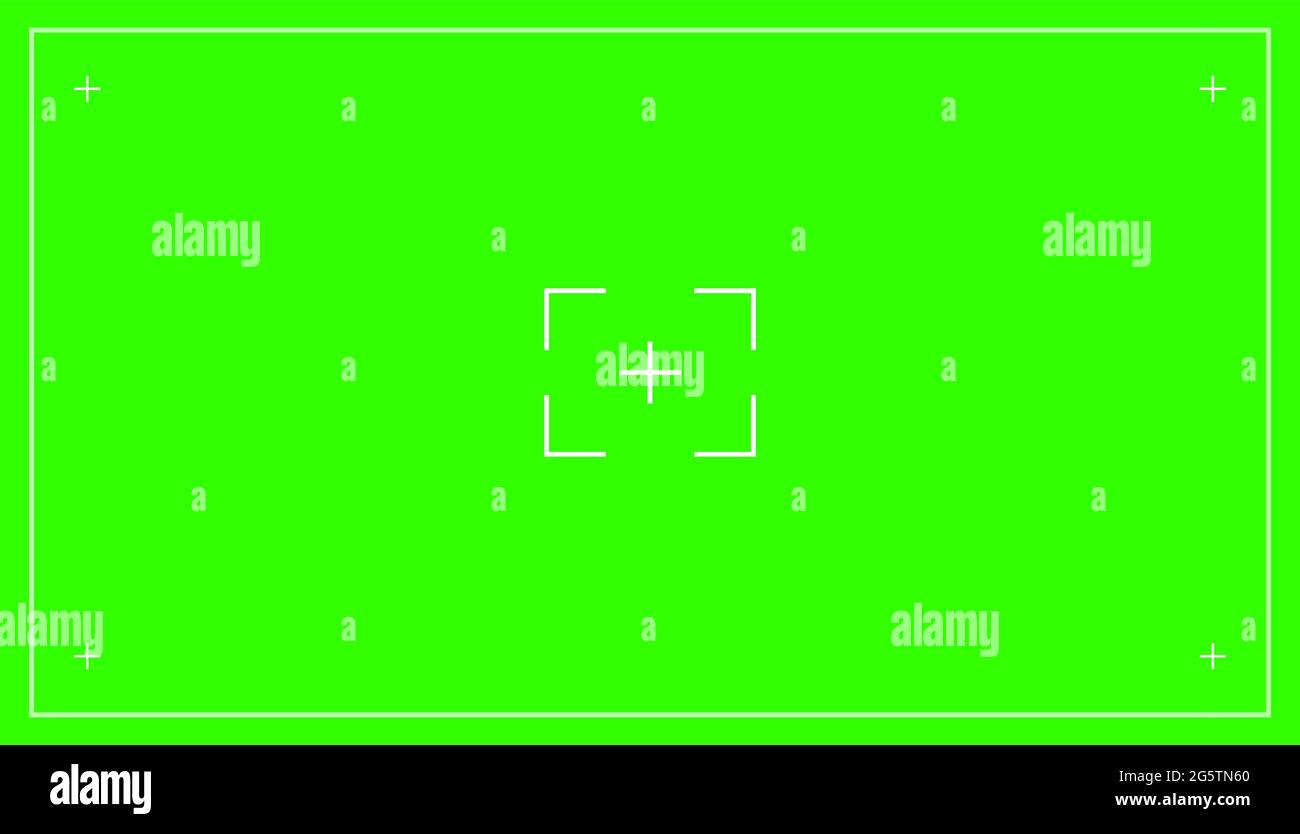 Green colored chroma key background screen flat style design vector illustration. Stock Vector