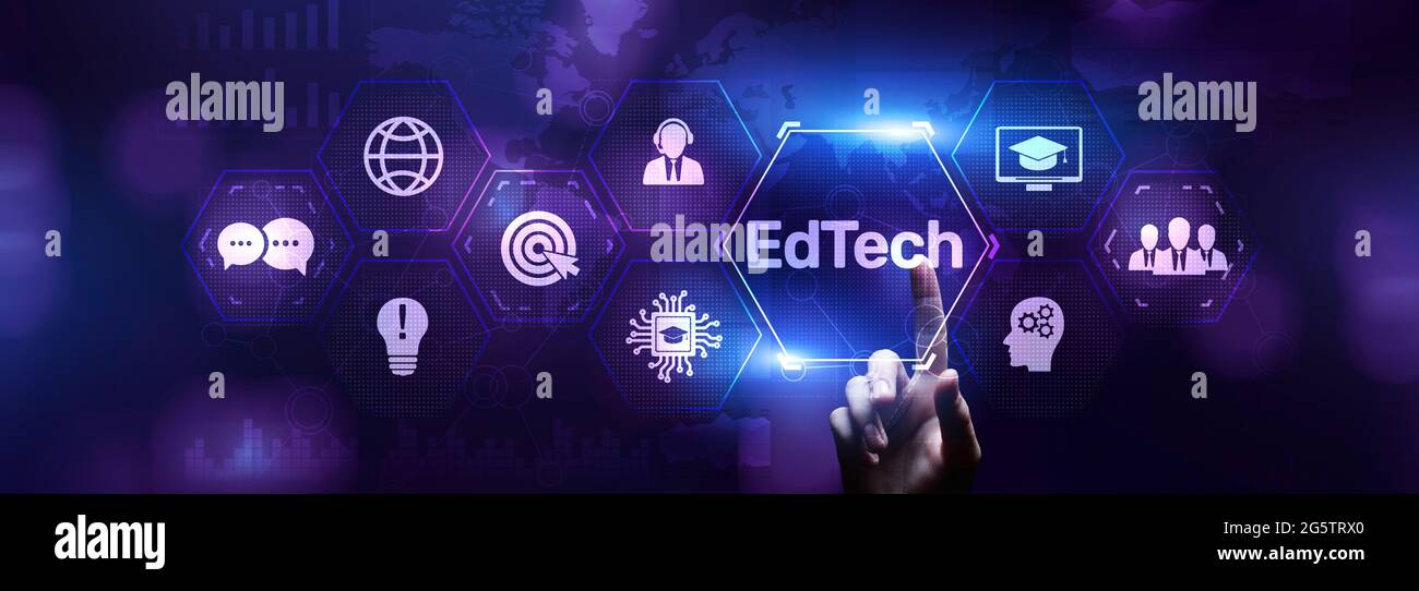 EdTech Education Technology e-learning online learning internet technology concept. Stock Photo