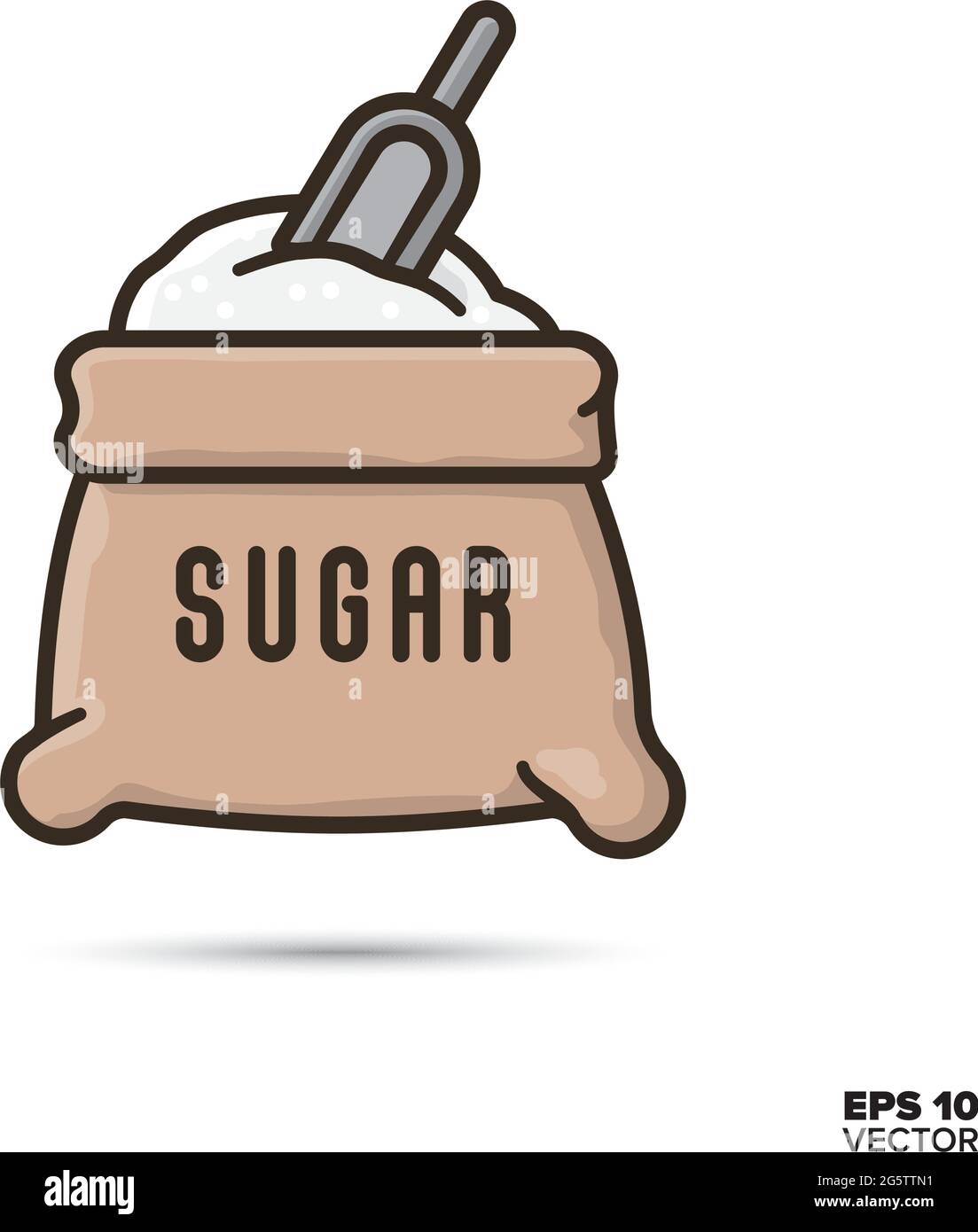 Bag of sugar illustration hi-res stock photography and images - Alamy