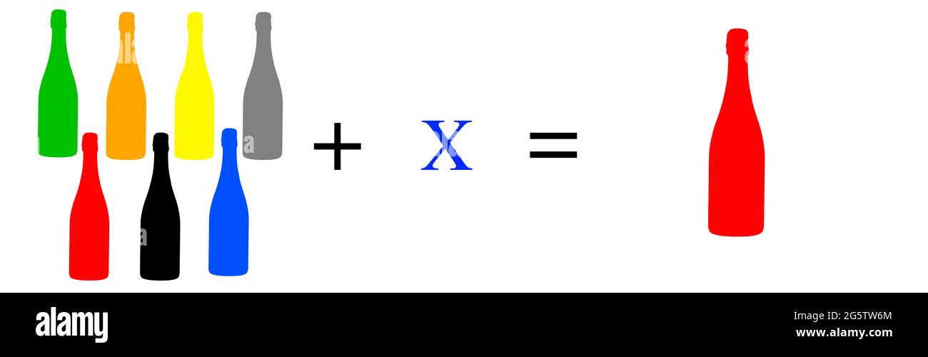 simple mathematical exercises with coloured objects; mathematical ...