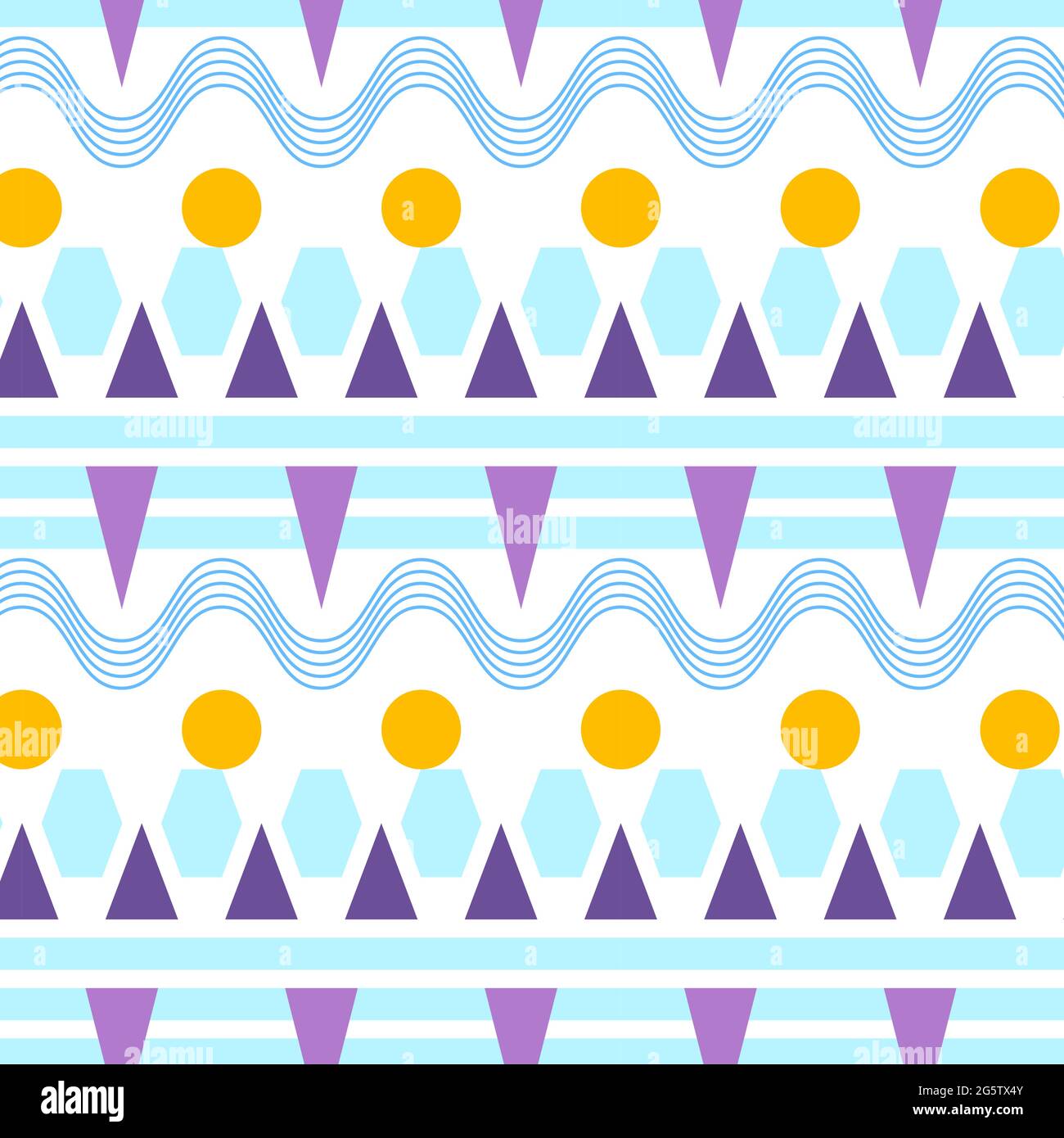 Sunny. Vector pattern in flat style. Digital Stock Vector