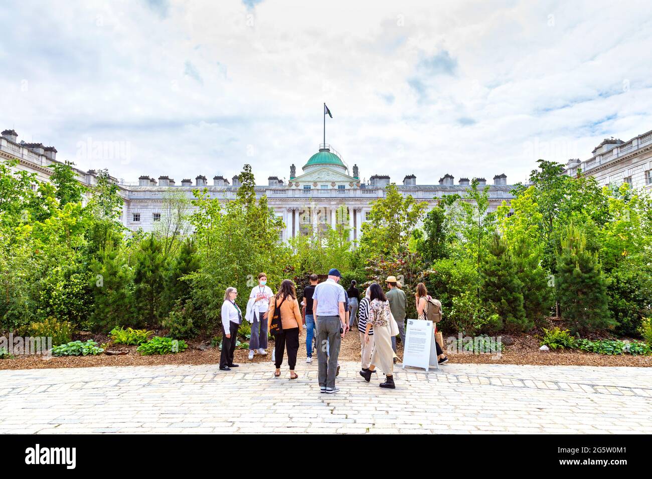 Forest for Change exhibition in the courtyard of Somerset House, London, UK Stock Photo