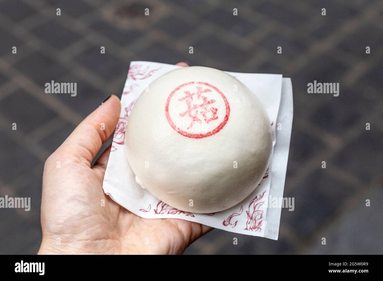 Vegetable steamed bun at Bun House restaurant, Chinatown, London, UK Stock Photo Alamy