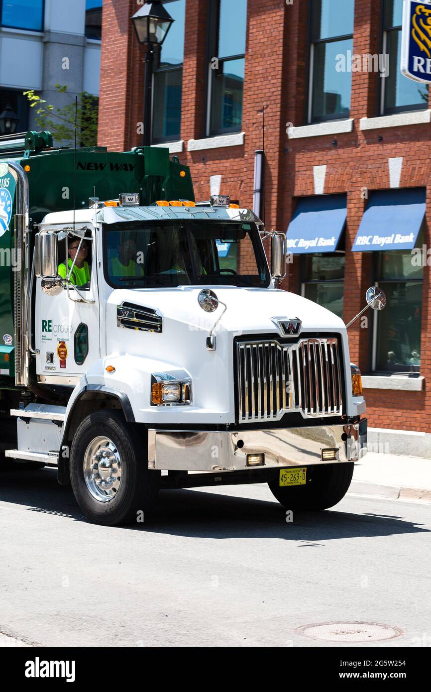 trucks on the road. Halifax Canada Stock Photo Alamy