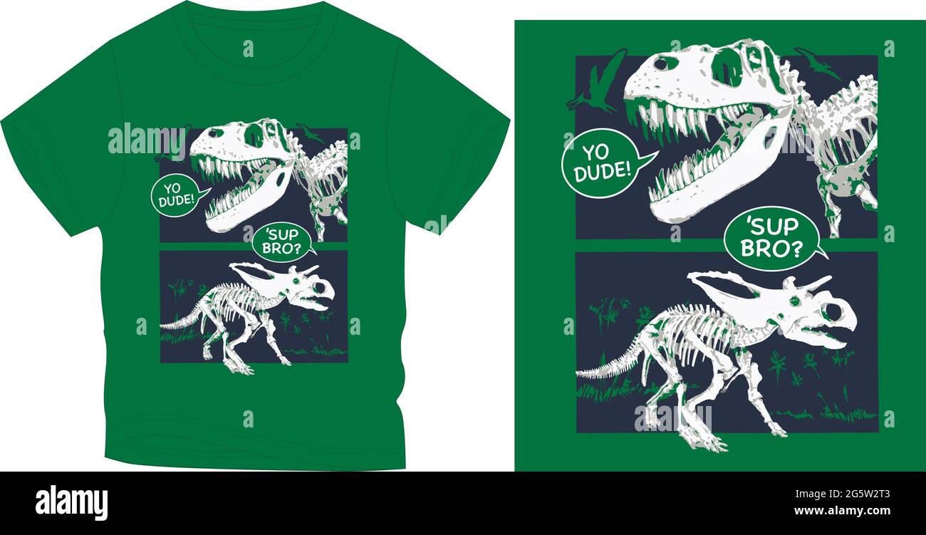 Dinosaur skeleton graphic design vector illustration Stock Vector